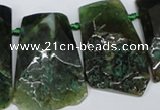 CTD660 Top drilled 25*40mm - 30*55mm freeform agate beads