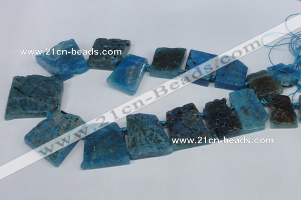 CTD665 Top drilled 25*30mm - 30*40mm freeform agate beads