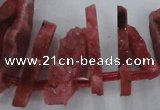 CTD671 Top drilled 10*25mm - 12*45mm wand agate gemstone beads