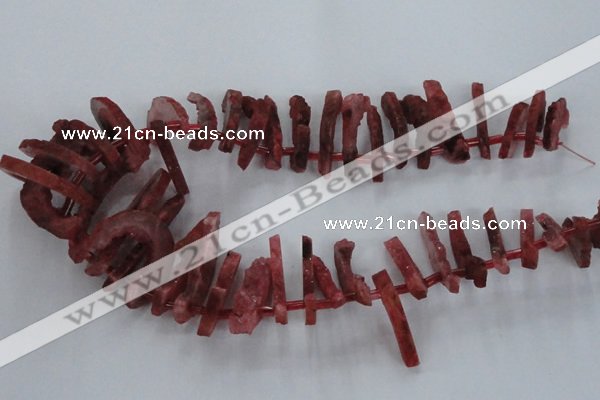 CTD671 Top drilled 10*25mm - 12*45mm wand agate gemstone beads