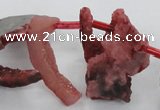 CTD679 Top drilled 12*20mm - 15*45mm freeform agate gemstone beads