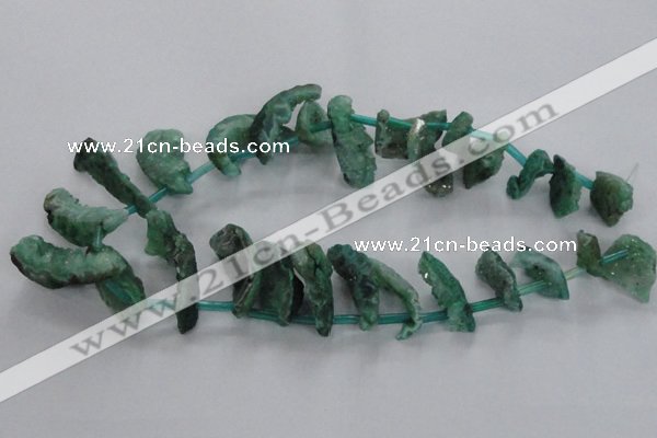 CTD681 Top drilled 12*20mm - 15*45mm freeform agate gemstone beads