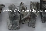 CTD684 Top drilled 12*20mm - 15*45mm freeform agate gemstone beads
