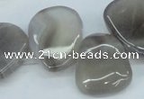 CTD695 Top drilled 18*25mm - 22*30mm freeform agate gemstone beads