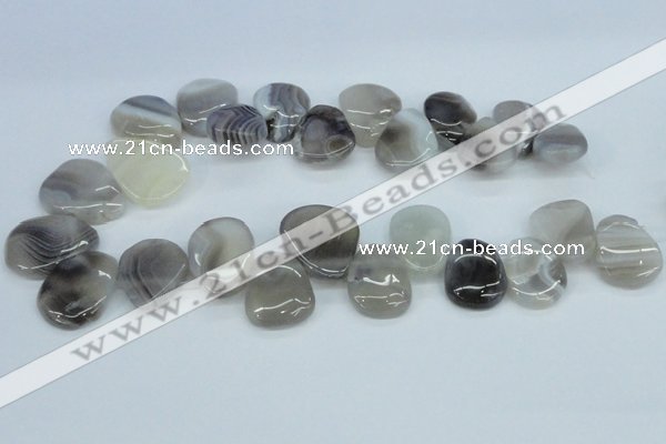 CTD695 Top drilled 18*25mm - 22*30mm freeform agate gemstone beads