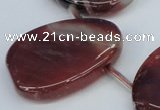 CTD700 Top drilled 30*40mm freeform agate gemstone beads