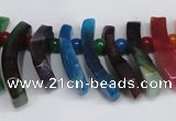 CTD714 Top drilled 12*25mm - 15*40mm wand agate gemstone beads