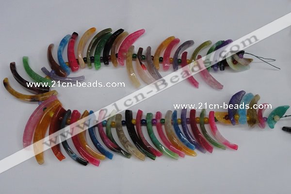 CTD716 Top drilled 10*30mm - 12*50mm wand agate gemstone beads