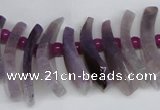 CTD728 Top drilled 12*25mm - 14*40mm wand agate gemstone beads