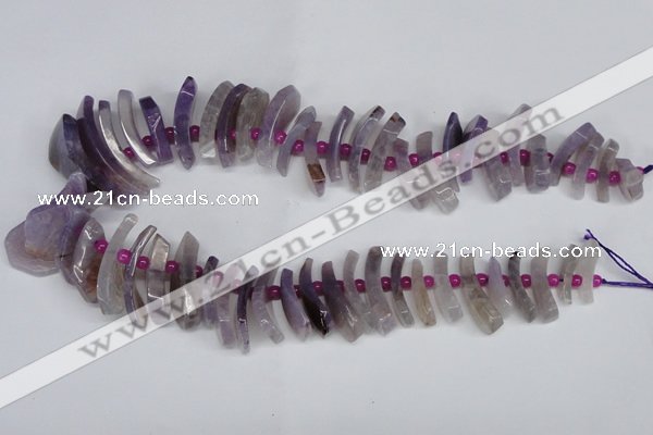 CTD728 Top drilled 12*25mm - 14*40mm wand agate gemstone beads