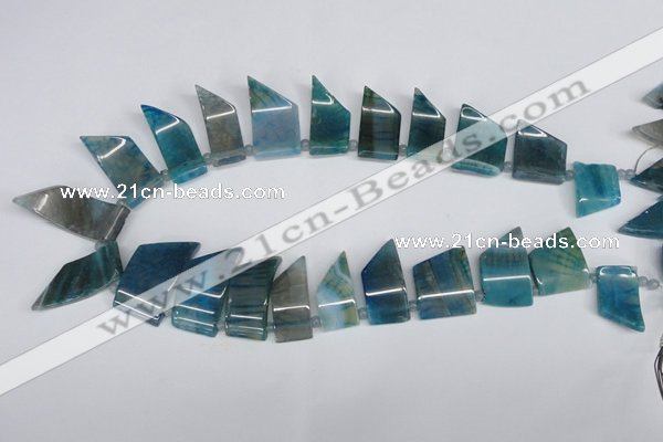 CTD736 Top drilled 15*20mm - 15*40mm wand agate gemstone beads