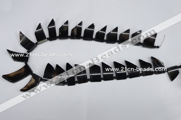 CTD737 Top drilled 15*20mm - 15*40mm wand agate gemstone beads