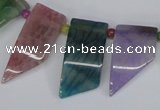 CTD738 Top drilled 15*20mm - 15*40mm wand agate gemstone beads