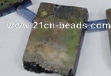 CTD756 Top drilled 15*25mm - 25*40mm freeform plated quartz beads