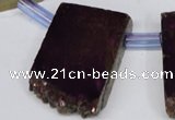 CTD757 Top drilled 15*25mm - 25*40mm freeform plated quartz beads