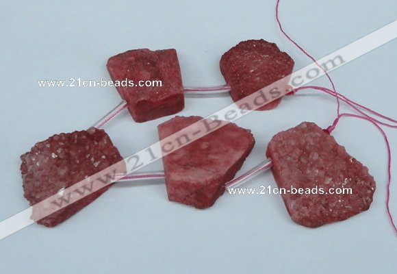 CTD761 Top drilled 25*30mm - 30*35mm freeform agate beads