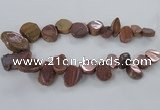 CTD788 Top drilled 15*20mm - 25*35mm freeform plated agate beads