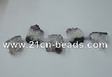 CTD798 Top drilled 20*30mm - 25*35mm freeform amethyst beads