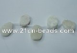 CTD800 Top drilled 20*30mm - 25*35mm freeform agate beads