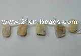 CTD801 Top drilled 20*30mm - 25*35mm freeform agate beads