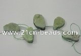 CTD802 Top drilled 20*30mm - 25*35mm freeform agate beads