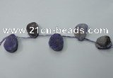 CTD803 Top drilled 20*30mm - 25*35mm freeform agate beads