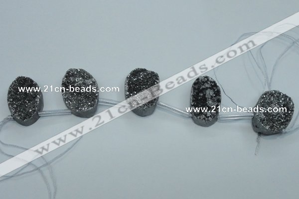 CTD805 Top drilled 20*30mm - 25*35mm freeform agate beads