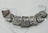 CTD820 Top drilled 20*30mm - 35*45mm trapezoid agate beads