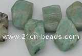 CTD826 Top drilled 15*20mm - 20*25mm freeform Russian amazonite beads