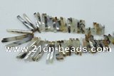 CTD830 15.5 inches 6*30mm - 7*65mm sticks montana agate beads