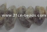 CTD933 Top drilled 10*14mm - 15*25mm faceted nuggets amethyst beads