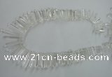 CTD936 Top drilled 6*15mm - 7*40mm wand A grade white crystal beads