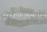 CTD937 Top drilled 6*20mm - 8*35mm sticks white crystal beads