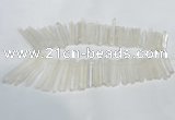 CTD939 Top drilled 5*25mm - 6*60mm sticks white crystal beads