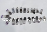 CTD940 Top drilled 8*25mm - 10*40mm sticks druzy amethyst beads