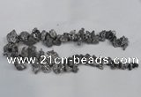 CTD943 Top drilled 10*15mm - 15*25mm nuggets plated druzy agate beads