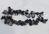 CTD945 Top drilled 10*15mm - 15*25mm nuggets plated druzy agate beads