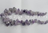 CTD952 Top drilled 8*12mm - 18*25mm faceted nuggets plated amethyst beads