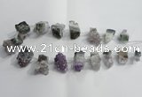 CTD954 Top drilled 15*25mm - 20*30mm nuggets druzy amethyst beads