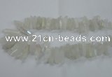 CTD957 Top drilled 8*20mm - 10*35mm nuggets AB-color white crystal beads