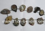 CTD962 Top drilled 22*35mm - 30*50mm freeform agate gemstone beads