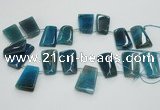CTD967 Top drilled 22*30mm trapezoid agate gemstone beads