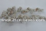 CTD975 Top drilled 10*15mm - 15*25mm nuggets plated druzy agate beads