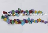 CTD981 Top drilled 10*15mm - 15*25mm nuggets plated druzy agate beads