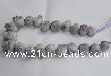 CTD989 Top drilled 15*20mm - 20*25mm nuggets plated druzy amethyst beads