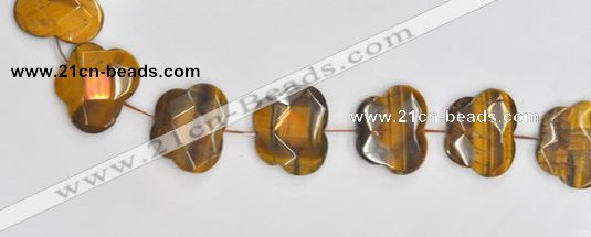 CTE10 butterfly shape 25*30mm yellow tiger eye beads wholesale