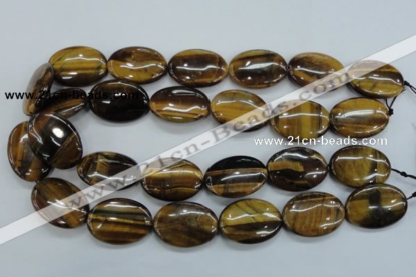 CTE105 15.5 inches 22*30mm oval yellow tiger eye beads wholesale