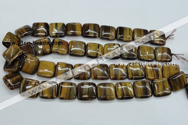 CTE106 15.5 inches 20*20mm square yellow tiger eye beads wholesale