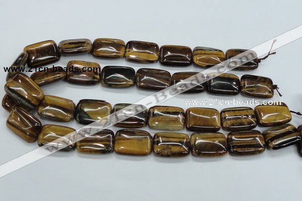 CTE107 15.5 inches 18*25mm rectangle yellow tiger eye beads wholesale