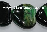 CTE1085 15.5 inches 30*30mm heart dyed green tiger eye beads